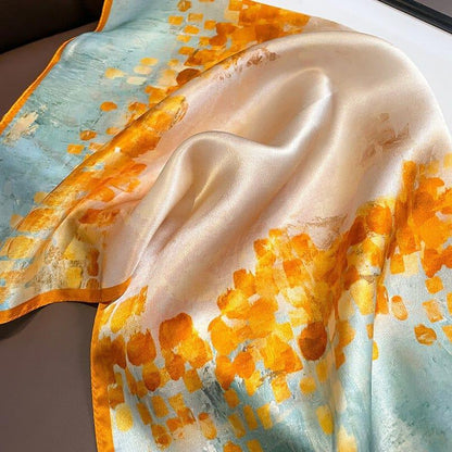 Foulard carré de soie 50 - La Mosaïque Solaire-Maison Berettini