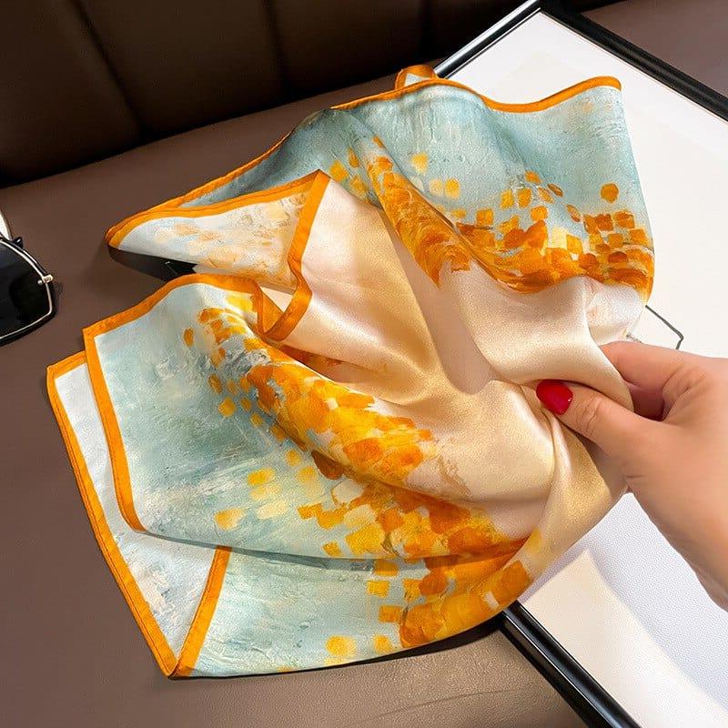 Foulard carré de soie 50 - La Mosaïque Solaire-Maison Berettini