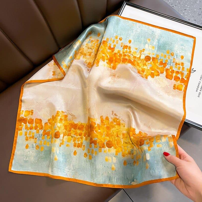 Foulard carré de soie 50 - La Mosaïque Solaire-Maison Berettini