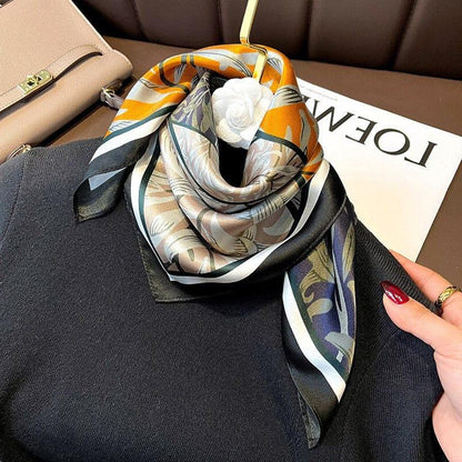 Foulard carré de soie 50 - Le Jardin Fragmenté-Maison Berettini