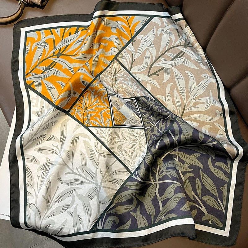 Foulard carré de soie 50 - Le Jardin Fragmenté-Maison Berettini