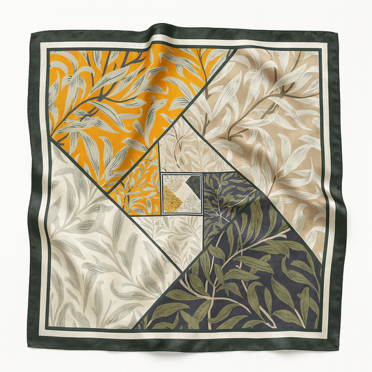 Foulard carré de soie 50 - Le Jardin Fragmenté-Maison Berettini