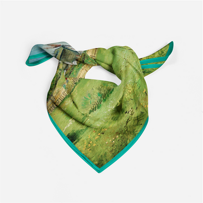 Foulard carré de soie 50 - Le moulin à galette, Van Gogh-Maison Berettini