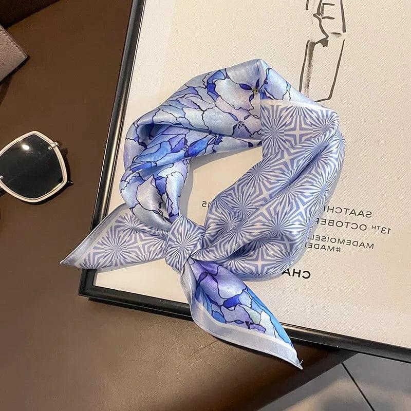Foulard carré de soie 50 - L'Éclat d’Indigo-Maison Berettini