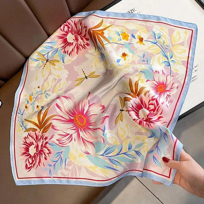 Foulard carré de soie 50 - L'Éclats de Pivoines-Maison Berettini