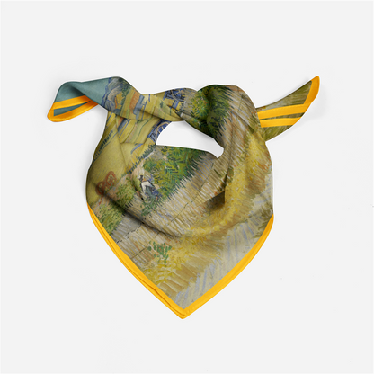 Foulard carré de soie 50 - Les Moissons, Van Gogh-Maison Berettini