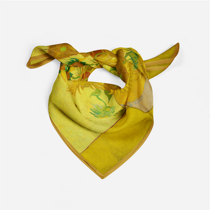 Foulard carré de soie 50 - Les Tournesols, Van Gogh-Maison Berettini