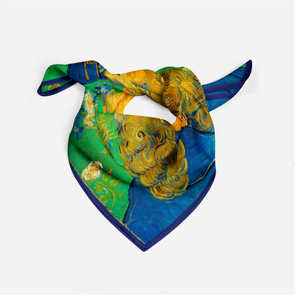 Foulard carré de soie 50 - Portrait de Joseph Roulin, Van Gogh-Maison Berettini