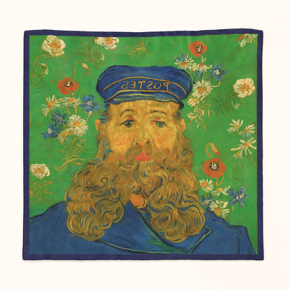 Foulard carré de soie 50 - Portrait de Joseph Roulin, Van Gogh-Maison Berettini