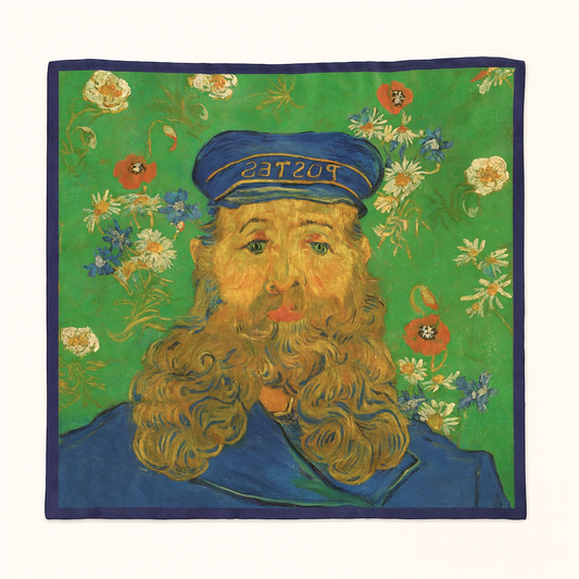 Foulard carré de soie 50 - Portrait de Joseph Roulin, Van Gogh-Maison Berettini