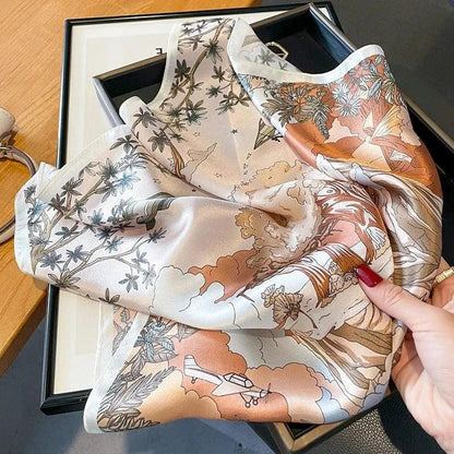 Foulard carré de soie 50 - Rêverie Suspendue-Maison Berettini