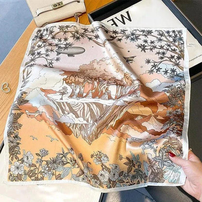 Foulard carré de soie 50 - Rêverie Suspendue-Maison Berettini