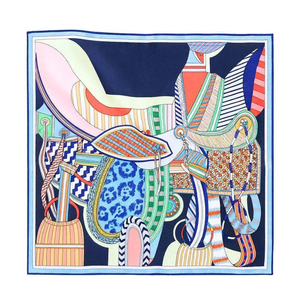 Foulard carré de soie 50 - Selle Baroque-Maison Berettini
