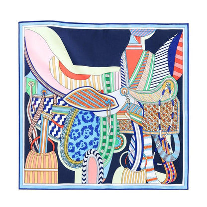 Foulard carré de soie 50 - Selle Baroque-Maison Berettini