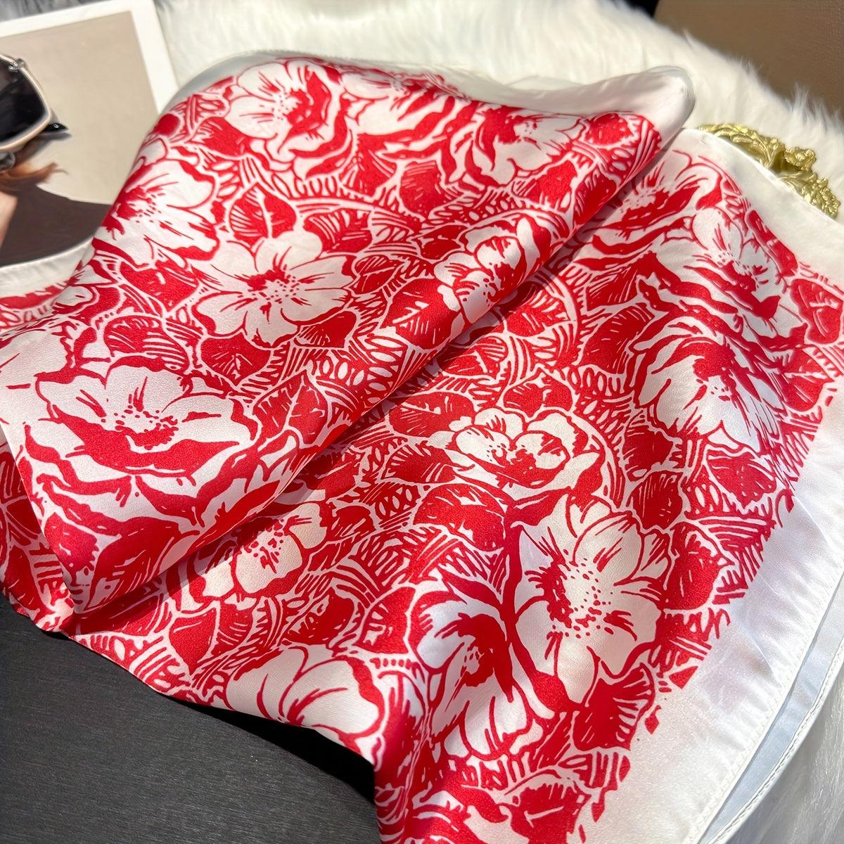 Foulard carré de soie 70 - Éclat Carmine-Maison Berettini