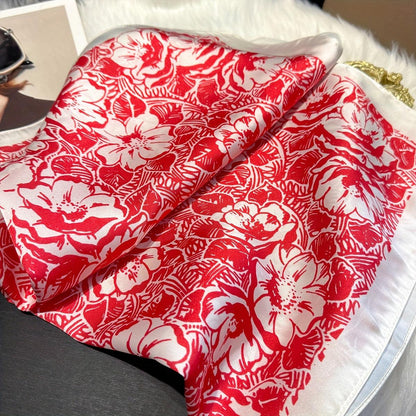 Foulard carré de soie 70 - Éclat Carmine-Maison Berettini