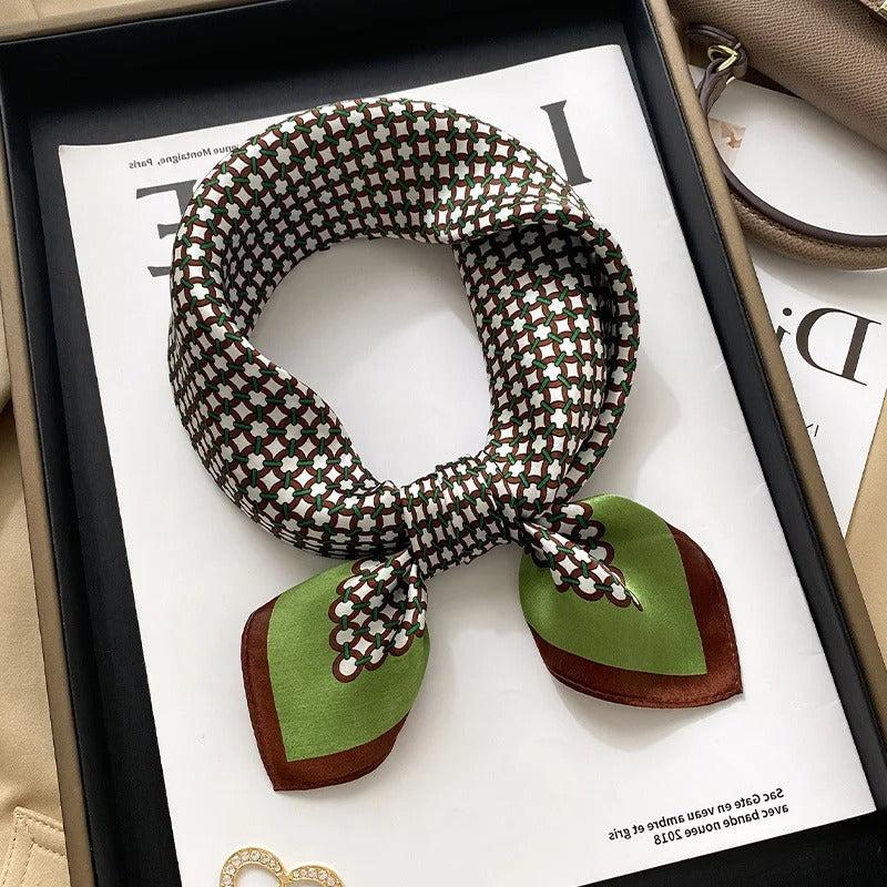 Foulard carré de soie 70 - Épure Forestière-Maison Berettini