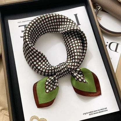 Foulard carré de soie 70 - Épure Forestière-Maison Berettini