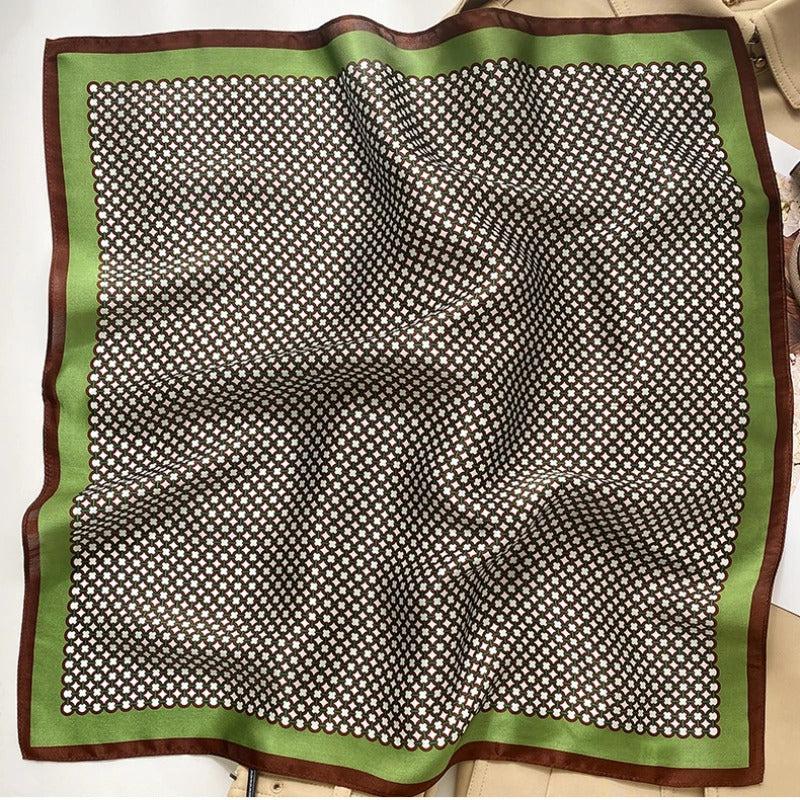 Foulard carré de soie 70 - Épure Forestière-Maison Berettini