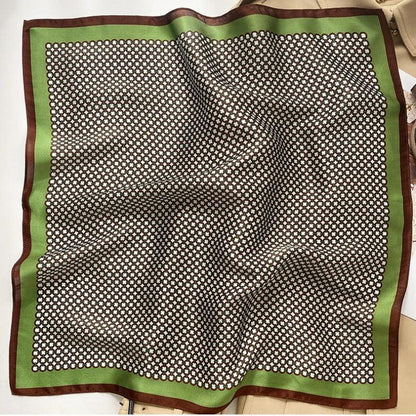 Foulard carré de soie 70 - Épure Forestière-Maison Berettini