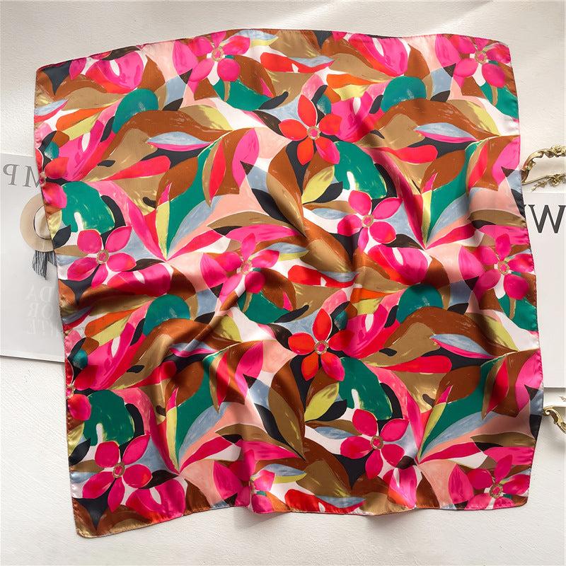 Foulard carré de soie 70 - Jardin Exotique-Maison Berettini