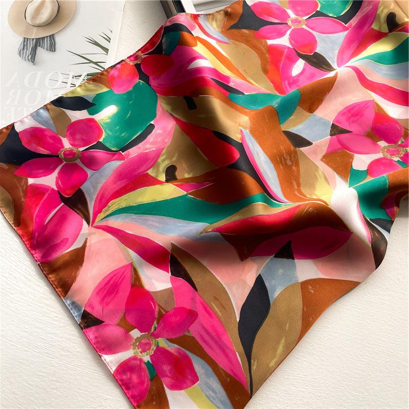 Foulard carré de soie 70 - Jardin Exotique-Maison Berettini