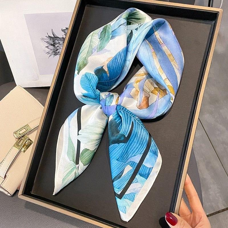 Foulard carré de soie 70 - La Forêt d’Azur-Maison Berettini