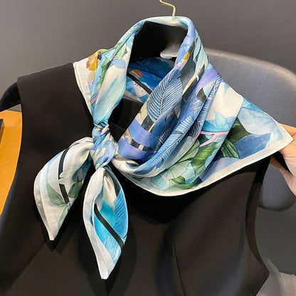 Foulard carré de soie 70 - La Forêt d’Azur-Maison Berettini