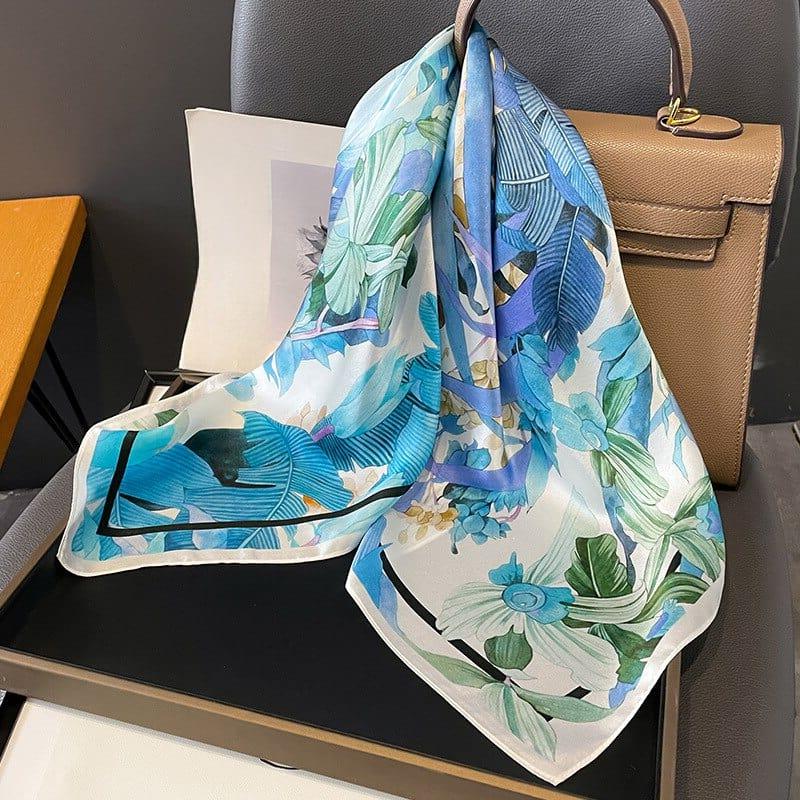 Foulard carré de soie 70 - La Forêt d’Azur-Maison Berettini