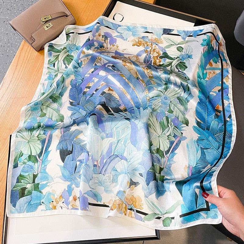 Foulard carré de soie 70 - La Forêt d’Azur-Maison Berettini