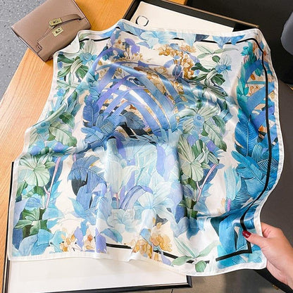 Foulard carré de soie 70 - La Forêt d’Azur-Maison Berettini