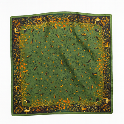 Foulard carré de soie 70 - La Forêt Enchantée-Maison Berettini