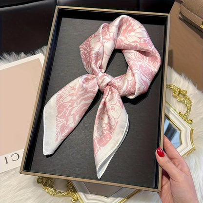 Foulard carré de soie 70 - La Rose-Maison Berettini