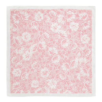 Foulard carré de soie 70 - La Rose-Maison Berettini