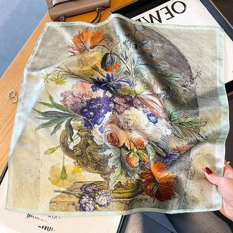 Foulard carré de soie 70 - Le Jardin Impressionniste-Maison Berettini