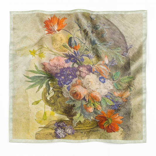 Foulard carré de soie 70 - Le Jardin Impressionniste-Maison Berettini