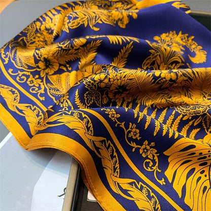 Foulard carré de soie 70 - Le Jardin Royal-Maison Berettini