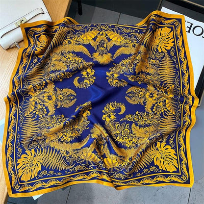 Foulard carré de soie 70 - Le Jardin Royal-Maison Berettini