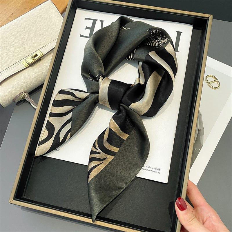 Foulard carré de soie 70 - Le Zèbre Vert-Maison Berettini