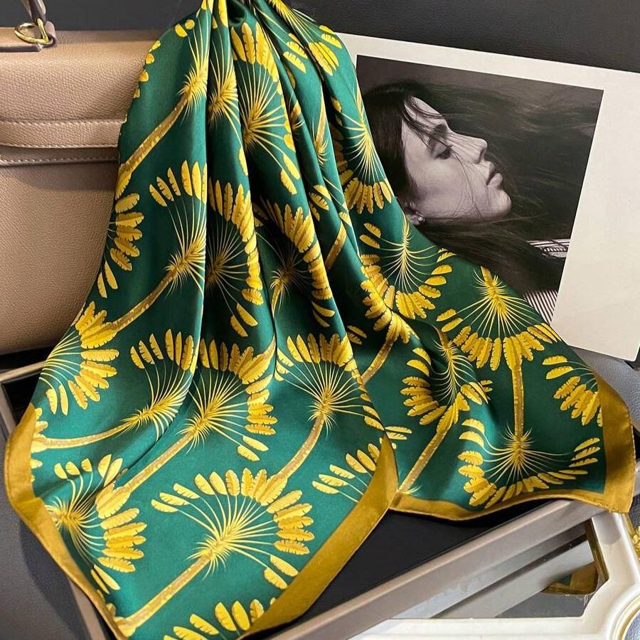 Foulard carré de soie 70 - Les Feuilles d’Or-Maison Berettini