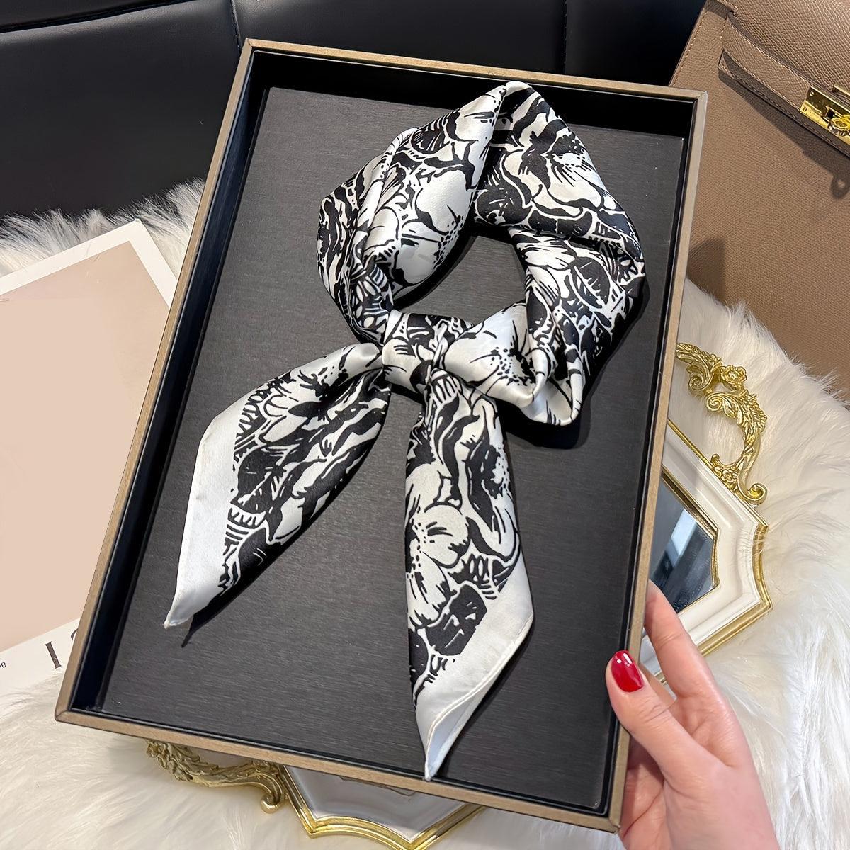 Foulard carré de soie 70 - L'Ombre Florale-Maison Berettini