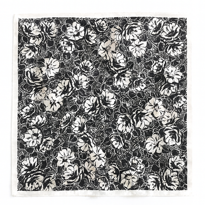 Foulard carré de soie 70 - L'Ombre Florale-Maison Berettini