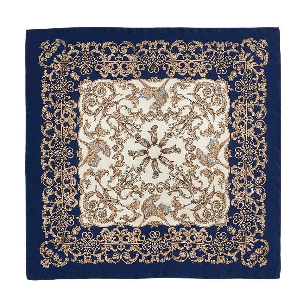 Foulard carré de soie 70 - Nuit Baroque-Maison Berettini