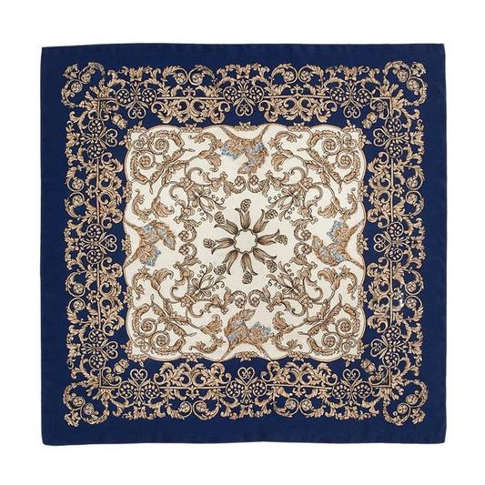 Foulard carré de soie 70 - Nuit Baroque-Maison Berettini