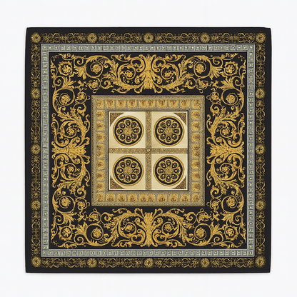 Foulard carré de soie 70 - Ornements Baroques-Maison Berettini