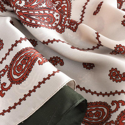Foulard carré de soie 70 - Paisley Contrast-Maison Berettini