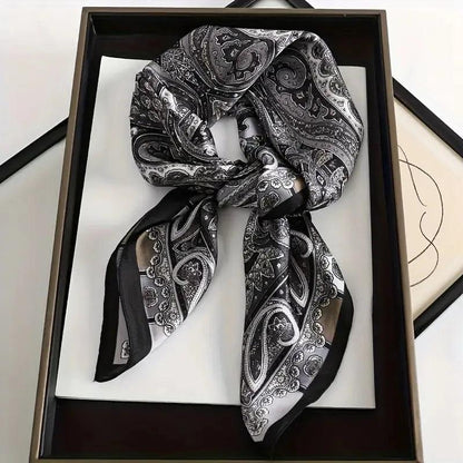 Foulard carré de soie 70 - Paisley Nocturne-Maison Berettini