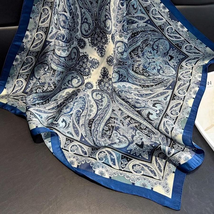 Foulard carré de soie 70 - Paisley Royal-Maison Berettini