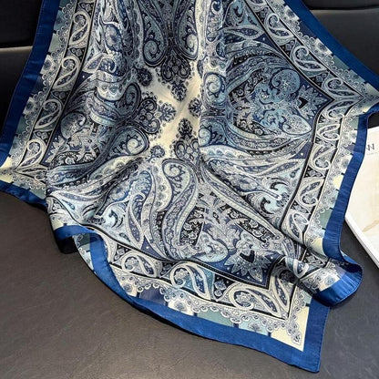 Foulard carré de soie 70 - Paisley Royal-Maison Berettini