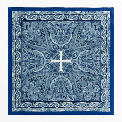 Foulard carré de soie 70 - Paisley Royal-Maison Berettini
